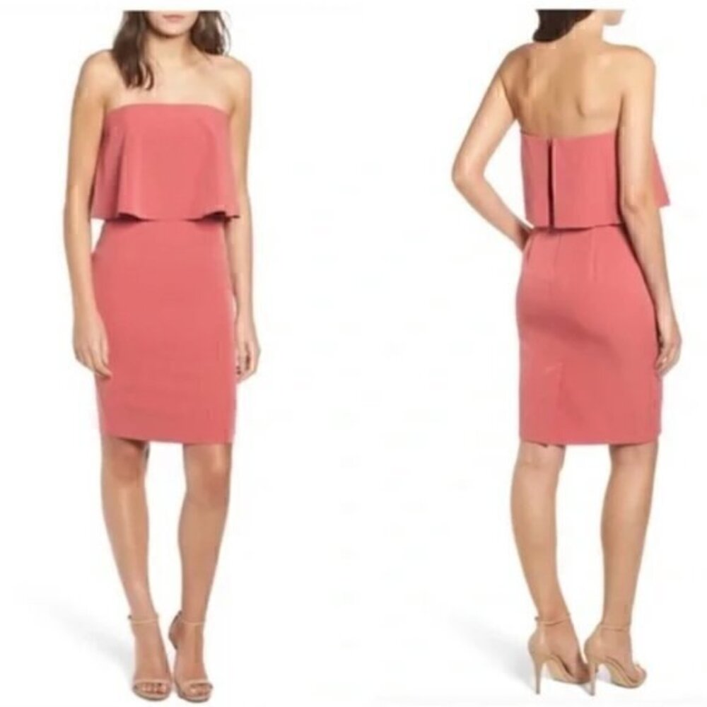 Socialite Pink Classic Strapless Sheath Dress Size M NWT